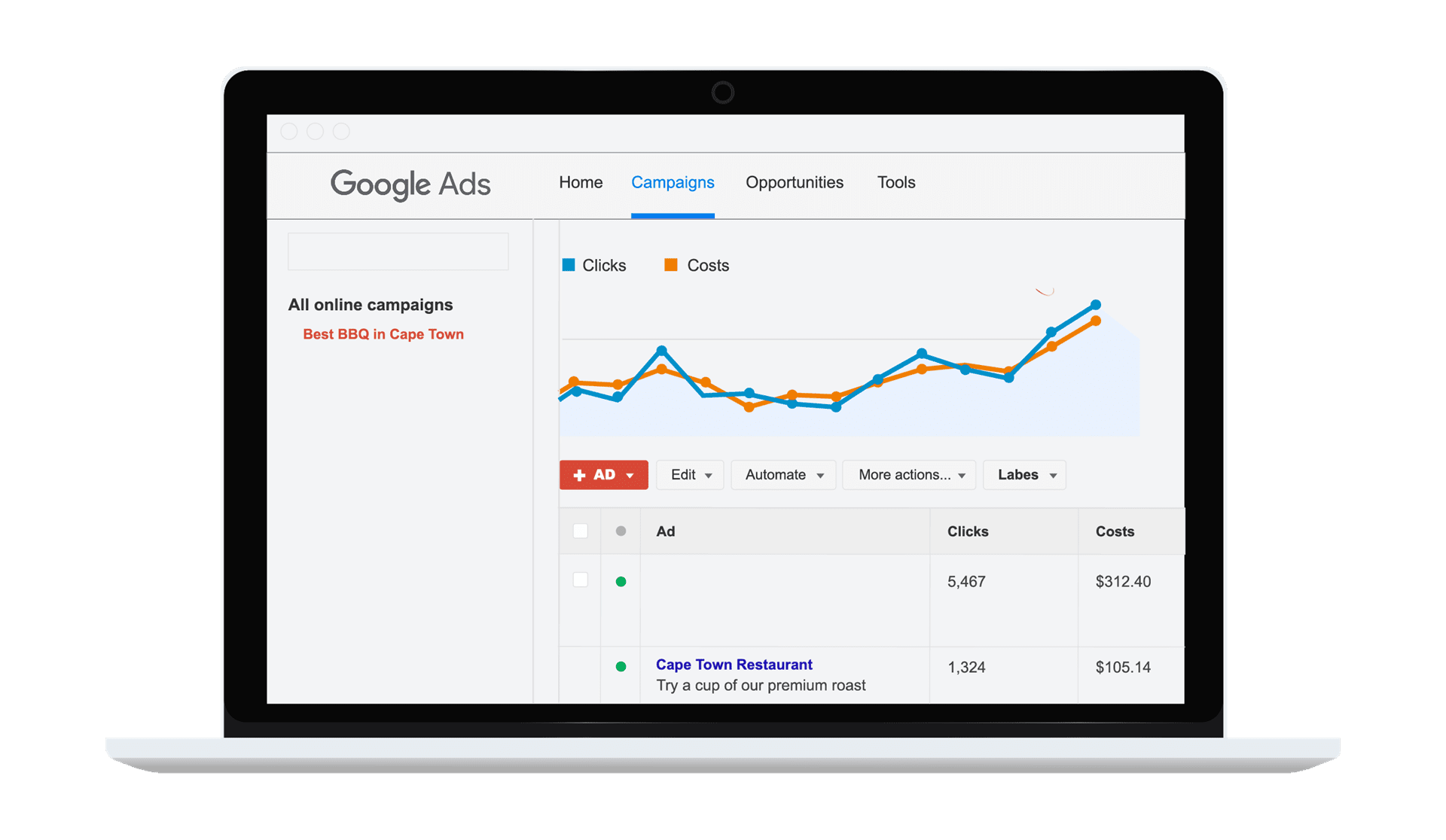 Google Ads campaign illustration